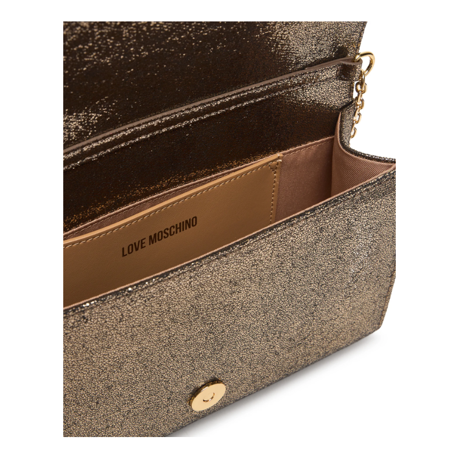 Borsa a spalla oro Love Moschino -...