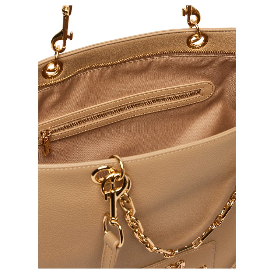 Borsa shopper beige Love Moschino -...