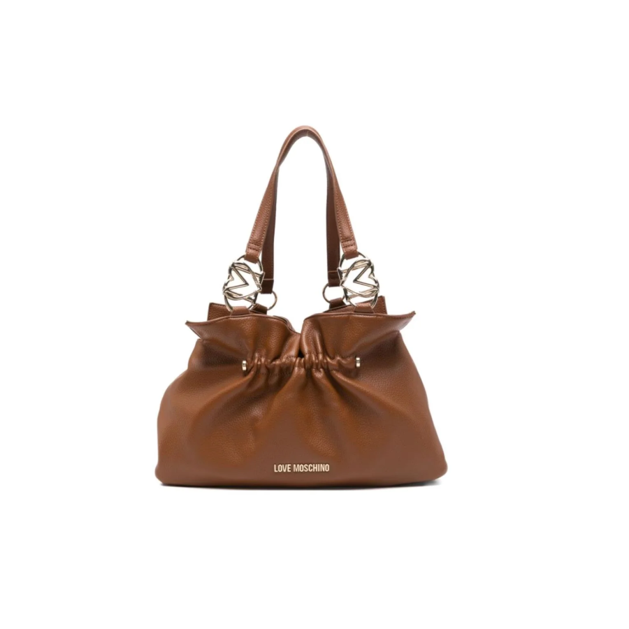 Borsa a spalla cuoio Love Moschino -...