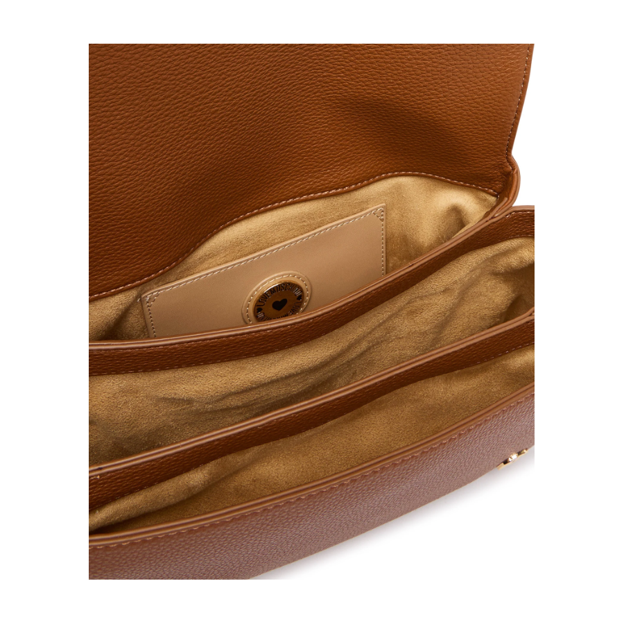Borsa a spalla cuoio Love Moschino -...