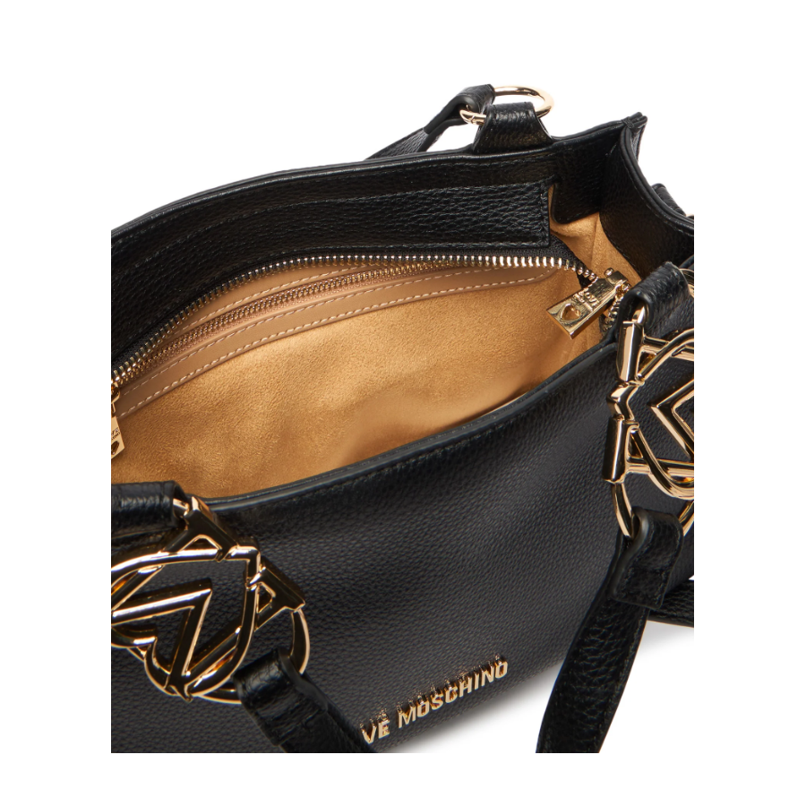 Borsa a mano nera Love Moschino -...