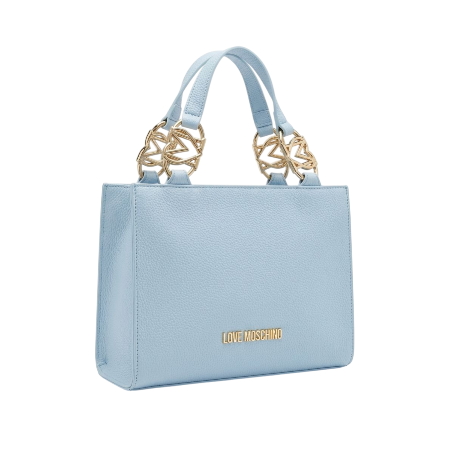 Borsa a mano celeste Love Moschino -...