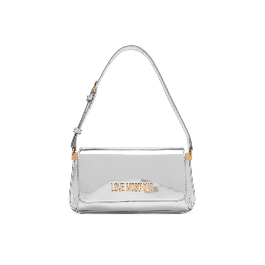 Borsa a spalla argento Love Moschino...