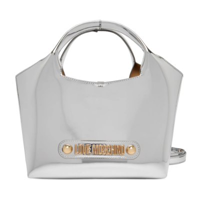 Borsa a mano argento Love...