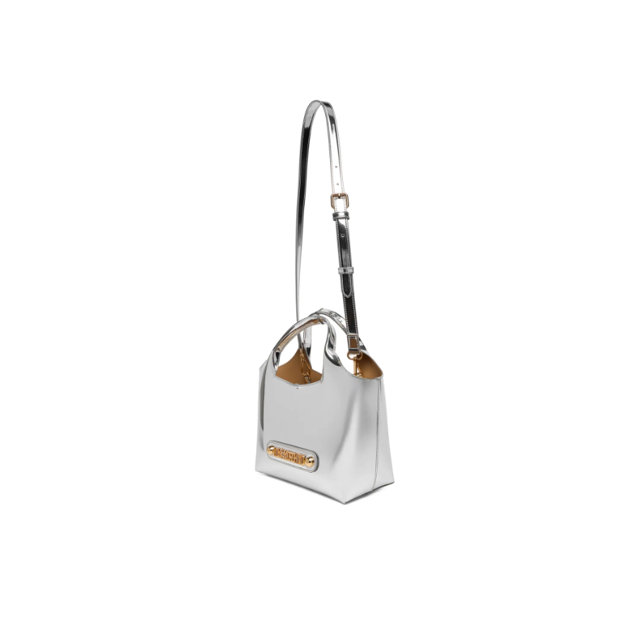 Borsa a mano argento Love Moschino -...