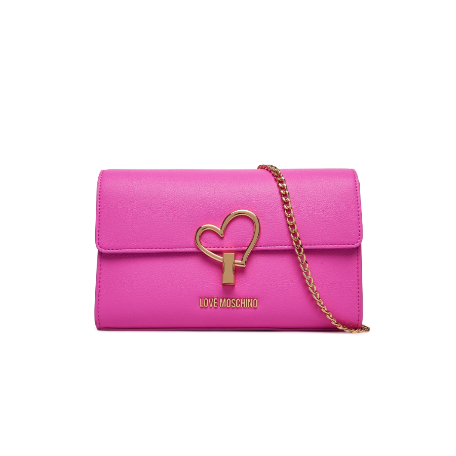 Borsa a tracolla fuxia Love Moschino...