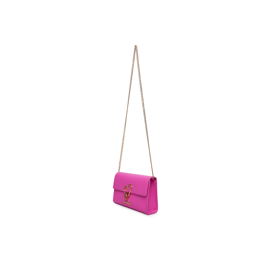 Borsa a tracolla fuxia Love Moschino...