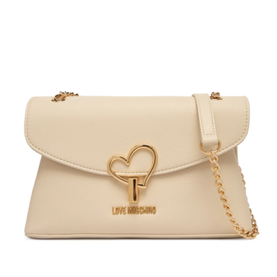 Borsa a spalla avorio Love...
