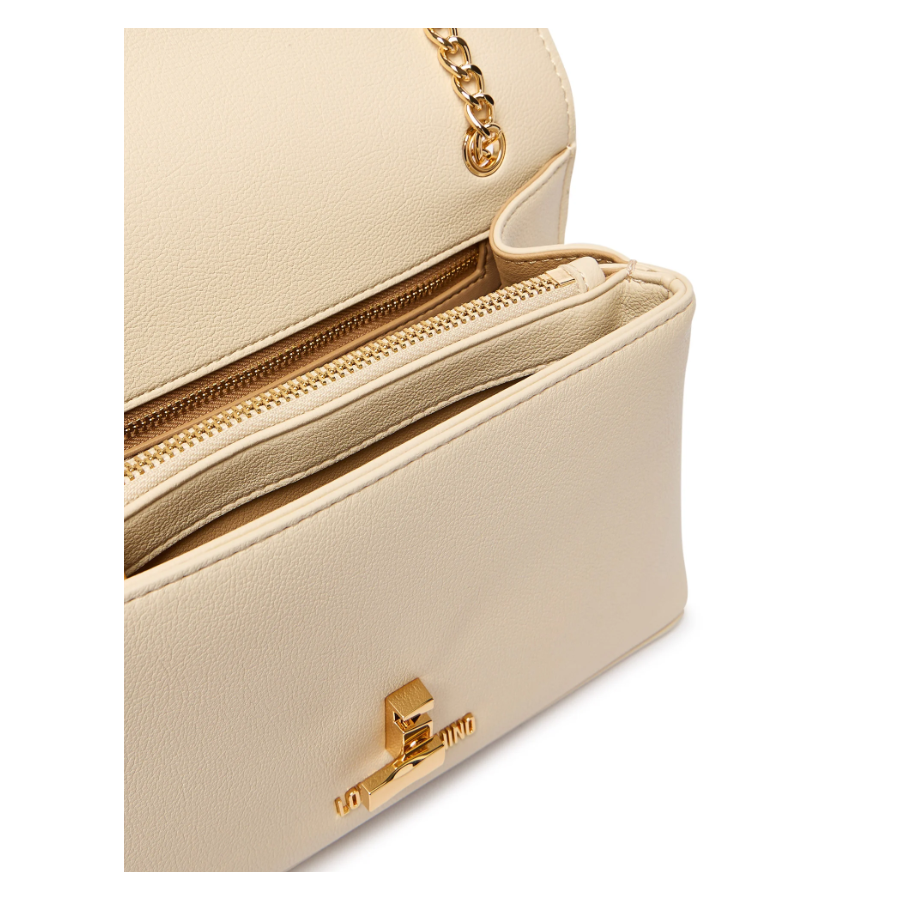 Borsa a spalla avorio Love Moschino -...