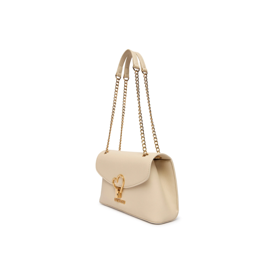 Borsa a spalla avorio Love Moschino -...