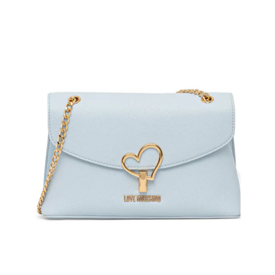 Borsa a spalla celeste Love Moschino...