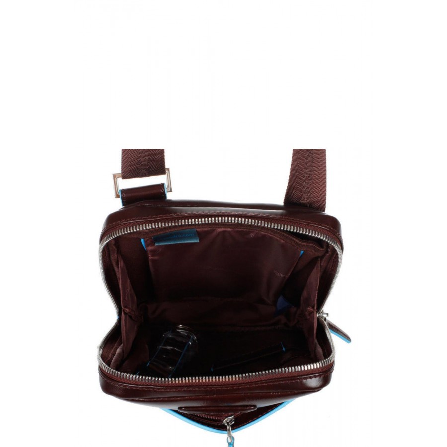 Tracolla Piquadro - Pelle - Mogano -...